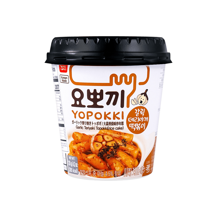 YP Yopokki Garlic Teriyaki Topokki Rice Cake (120G) [Best Before Date: 2026.09.18]