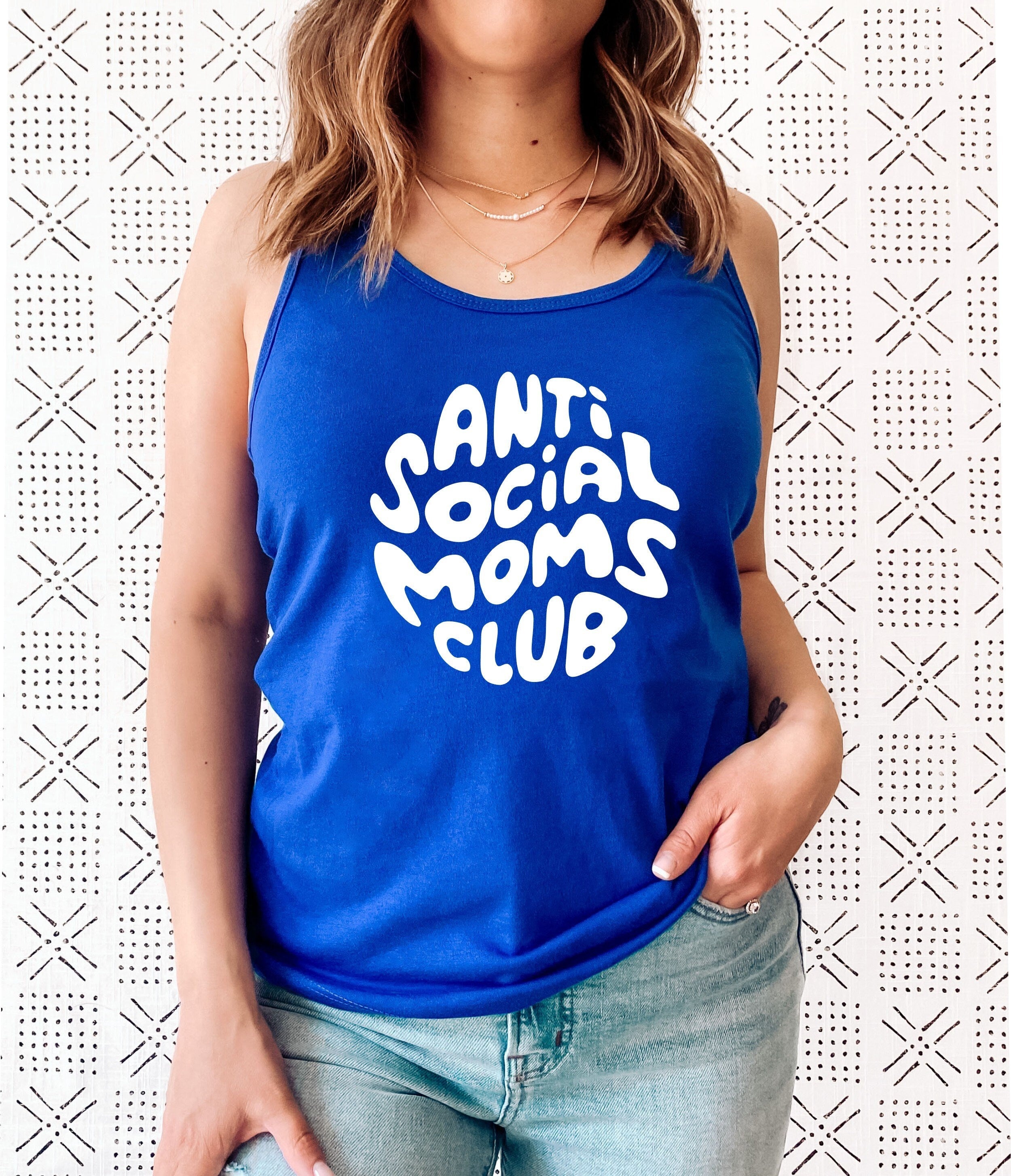 Anti Social Moms Club Racerback Tank Top