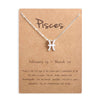 12 Zodiac Sign Necklaces With Gift Card Constellations Pendant Necklace Jewelry