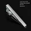 Men's Silver Electroplated Tie Clip – 25 Line Pattern Styles, 5cm Flat Head Business Tie Bar | Canada & USA