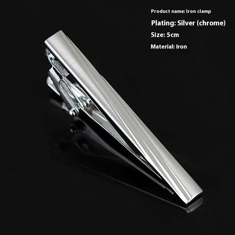 Men's Silver Electroplated Tie Clip – 25 Line Pattern Styles, 5cm Flat Head Business Tie Bar | Canada & USA