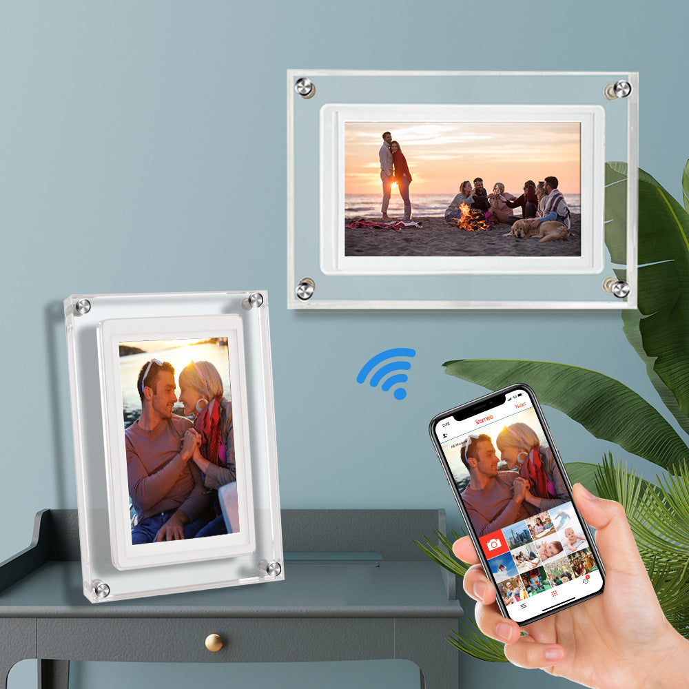 WiFi Acrylic Digital Photo Frame – App-Controlled Smart Display (5