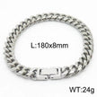 Cuban Link Chain Trimming Chain Jewelry Buckle Titanium Steel Bracelet