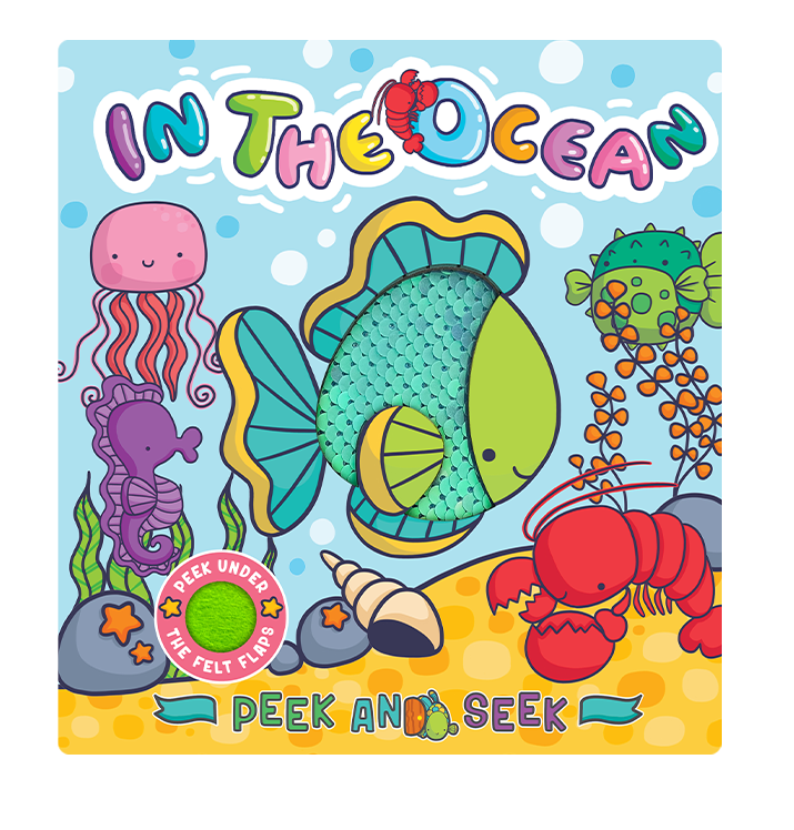Little Hippo Books - Peek and Seek- In the Ocean  -With Lift-the-Flap Felt Pieces