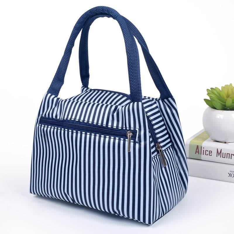Portable Oxford Printed Insulated Tote Lunch Bag