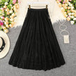Spring Summer Women's Lace  Flowy Midi Skirt