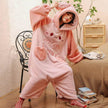 One Piece Pajamas Women's Coral Wool In Winter