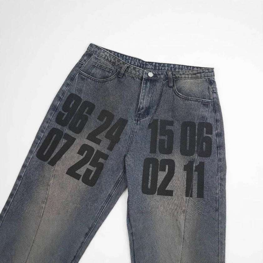 High Street American Washed Distressed Baggy Denim Baggy Jeans Pant Pant unisex