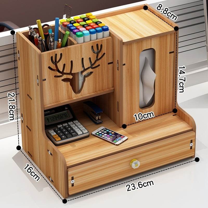 Minimalist Wooden Desk Organizer Office Table Organizer