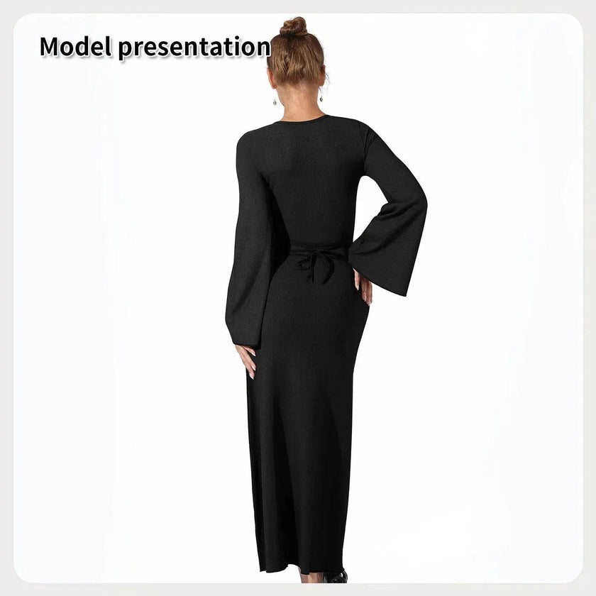 Women's Fashion Simple Plain Long Dress