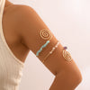 Gravel Ring Beaded Opening Bracelet – Gold Alloy Electroplated Adjustable Bangle (10 Color Styles)