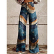 Graphic Printed Bell Bottom Pants for Women – 3D Print Flare Denim Trousers
