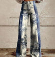 3D Graphic Printed Wide Leg Pants for Women – High Waist Bootcut Graphic Trousers