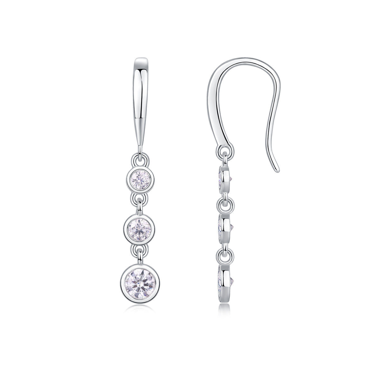Starlight Moissanite Stud Earrings – 0.3ct S925 Silver | GRA Certified