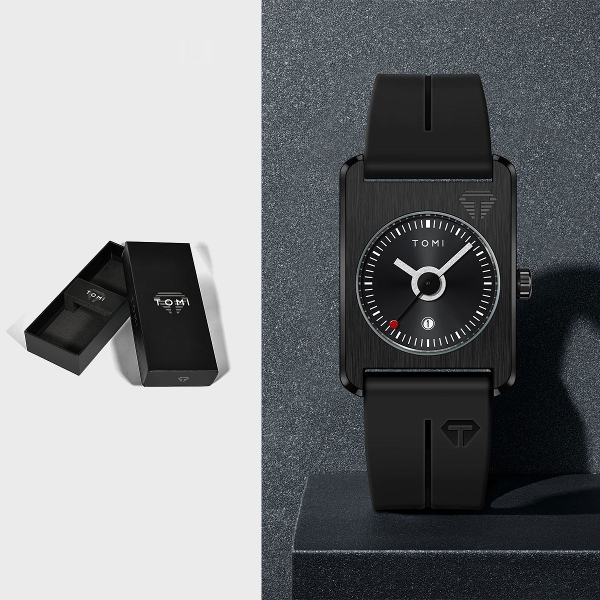 Square Calendar Watch for Men & Women – Sporty Quartz Wristwatch