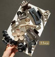 Coffee Series Hair Barrette Combination Set – Plastic Resin Hair Clips for Women