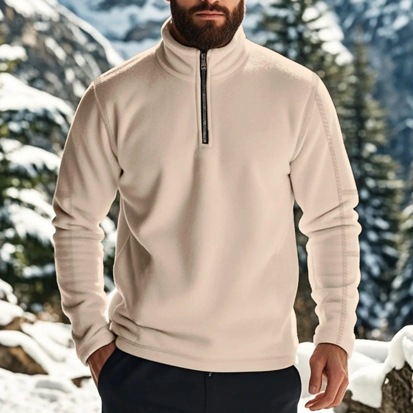 Solid Color Hoodies – Loose Fleece Pullover for Men in Winter