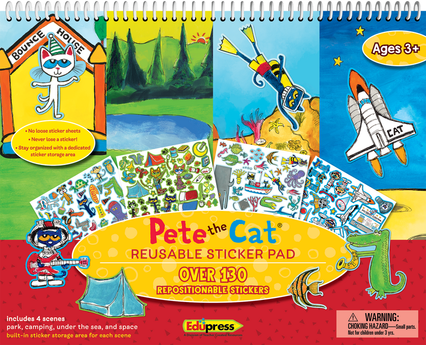 Teacher Created Resources - Pete the Cat® Reusable Large Sticker Pad