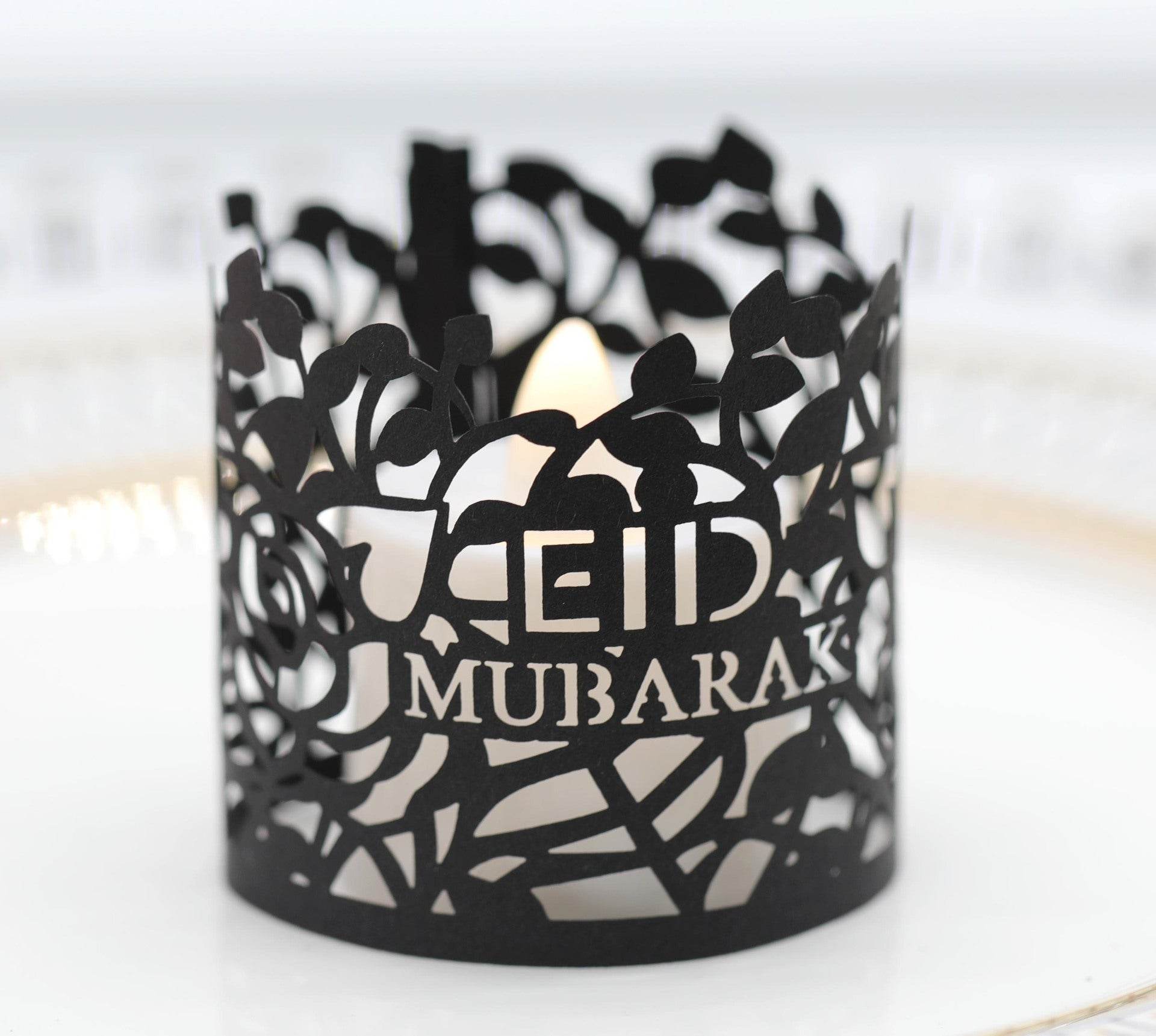 MOQ200 Ramadan Electronic Candle Lampshade Laser Cutout
