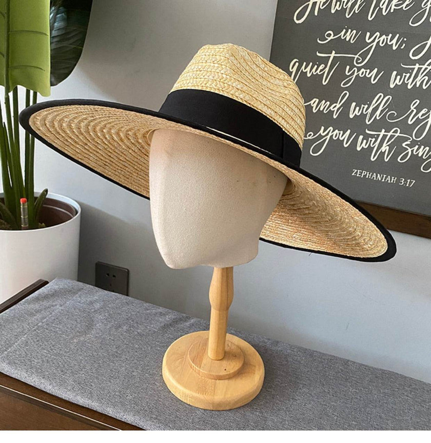 Summer Travel Leisure French Retro Hat Women's Top Wide Brim Straw Sun Hat for women