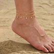 Bohemian Multi-Layer Anklet Set – Cross, Heart & Charm Designs