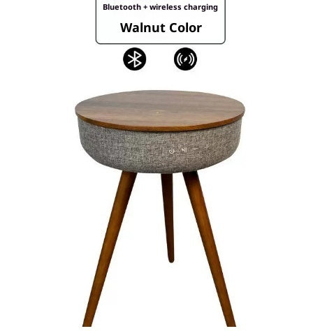 Smart Side Table with Built-in Bluetooth Speaker and Wireless Charging