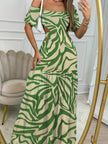 Off Shoulder Summer Maxi Dress Hollow out Cute Flowy dress