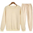 Autumn Winter  street fashion Plain Crew neck Sweatsuit for men