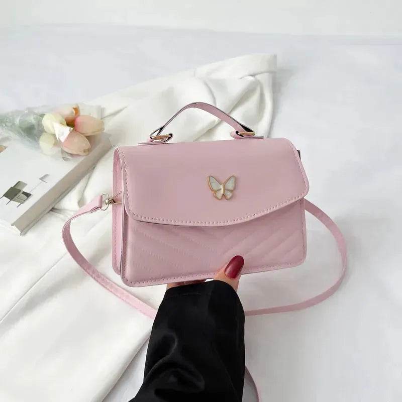 Ladies Leather Square Shaped Flap Quilted Crossbody bag for women
