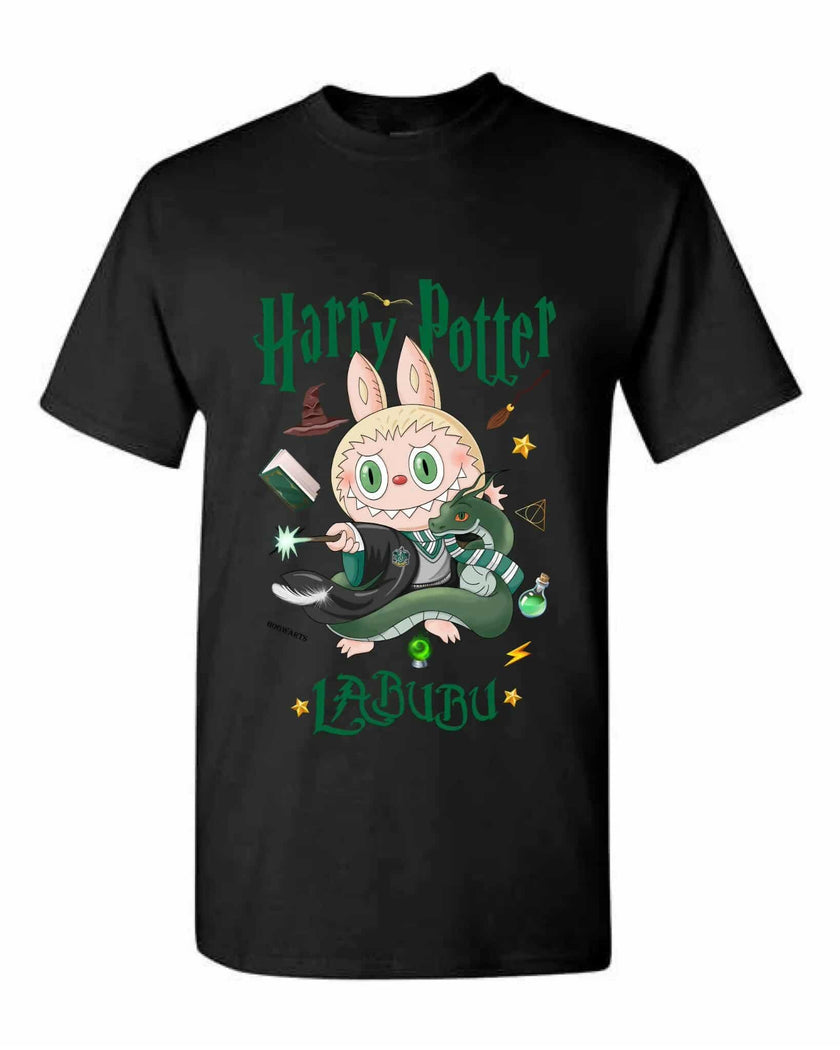 [Adult size] Harry Potter Labubu T-Shirt – Kawaii Wizard Graphic Tee, 100% Cotton