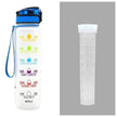 1L Tritan Hydrated Water Bottle for Sport Fitness