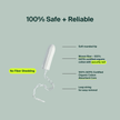 100% Organic Cotton Non-Applicator Tampons