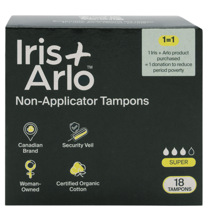 100% Organic Cotton Non-Applicator Tampons - Super