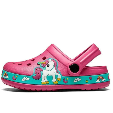 2-6y Kids Summer Boys Girls Sandals Flat Heel Cartoon Soft Bottom Beach Slippers Children Garden Shoes