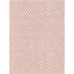 Metro Checkered Malibu Pink & White Rug