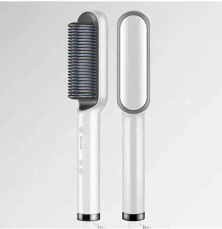 2-In-1 Hair Straightener Hot Comb - Dual-Use Rotating Electric Brush