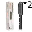 2-In-1 Hair Straightener Hot Comb - Dual-Use Rotating Electric Brush