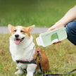 2-in-1 Travel Dog Water Bottle & Food Dispenser – Portable Leak-Proof Pet Feeder Cup with Lanyard (Green, Pink, Gray, Yellow)