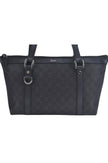 GUCCI Abbey Shoulder Tote Bag GG Canvas Leather 268640 Black L0797