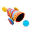 2-in-1 Circus Cannon Dog Toy – Plush & Hidden Spiky Ball