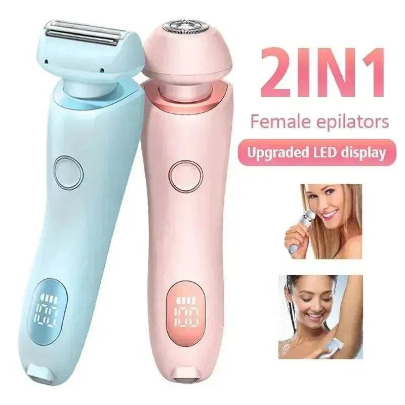 2 In 1 best epilator for women USB Rechargeable smooth glide Hair Remover Electric Shaver