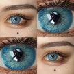 2 pieces Annual throw Russian girl blue color contacts lenses