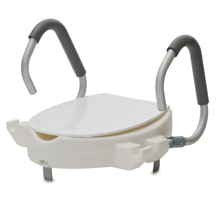 Ezee Life CH2024 2-Inch Raised Toilet Seat with Padded Flip-Back Arms | Canada