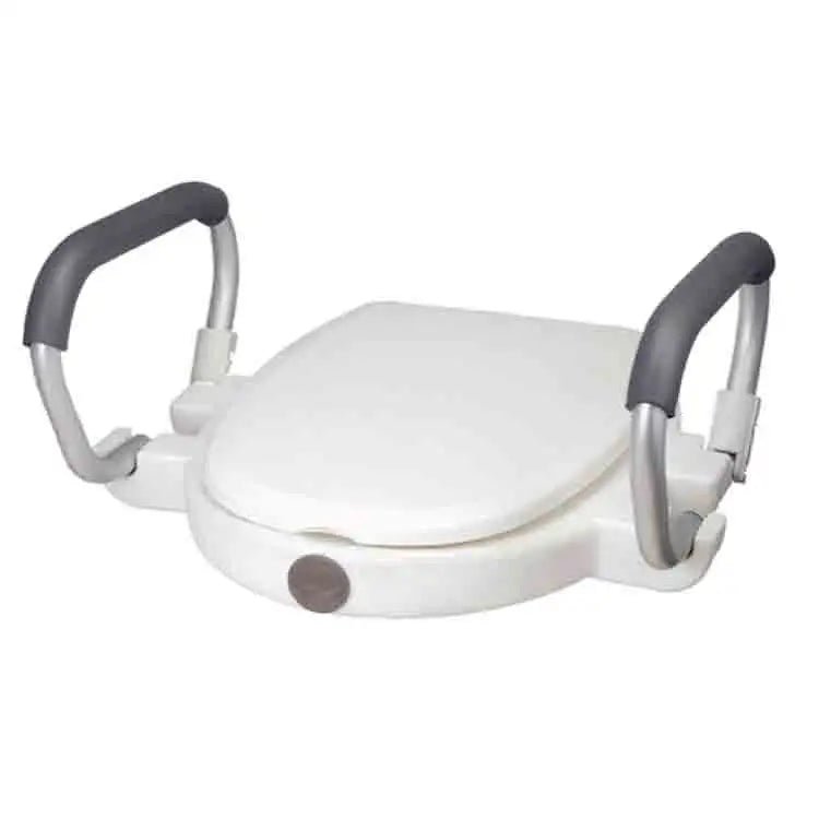 Ezee Life CH2024 2-Inch Raised Toilet Seat with Padded Flip-Back Arms | Canada