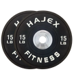 HAJEX Olympic Competition Steel Hub Bumper Plates Colored - 15, 25, 35, 45, 55 LB