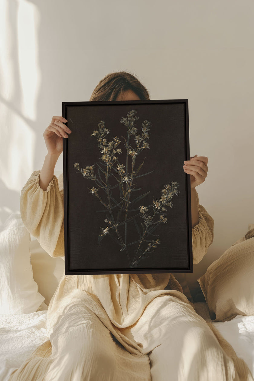 FLEUR D'ARGENT, Oeuvre sur toile étirée