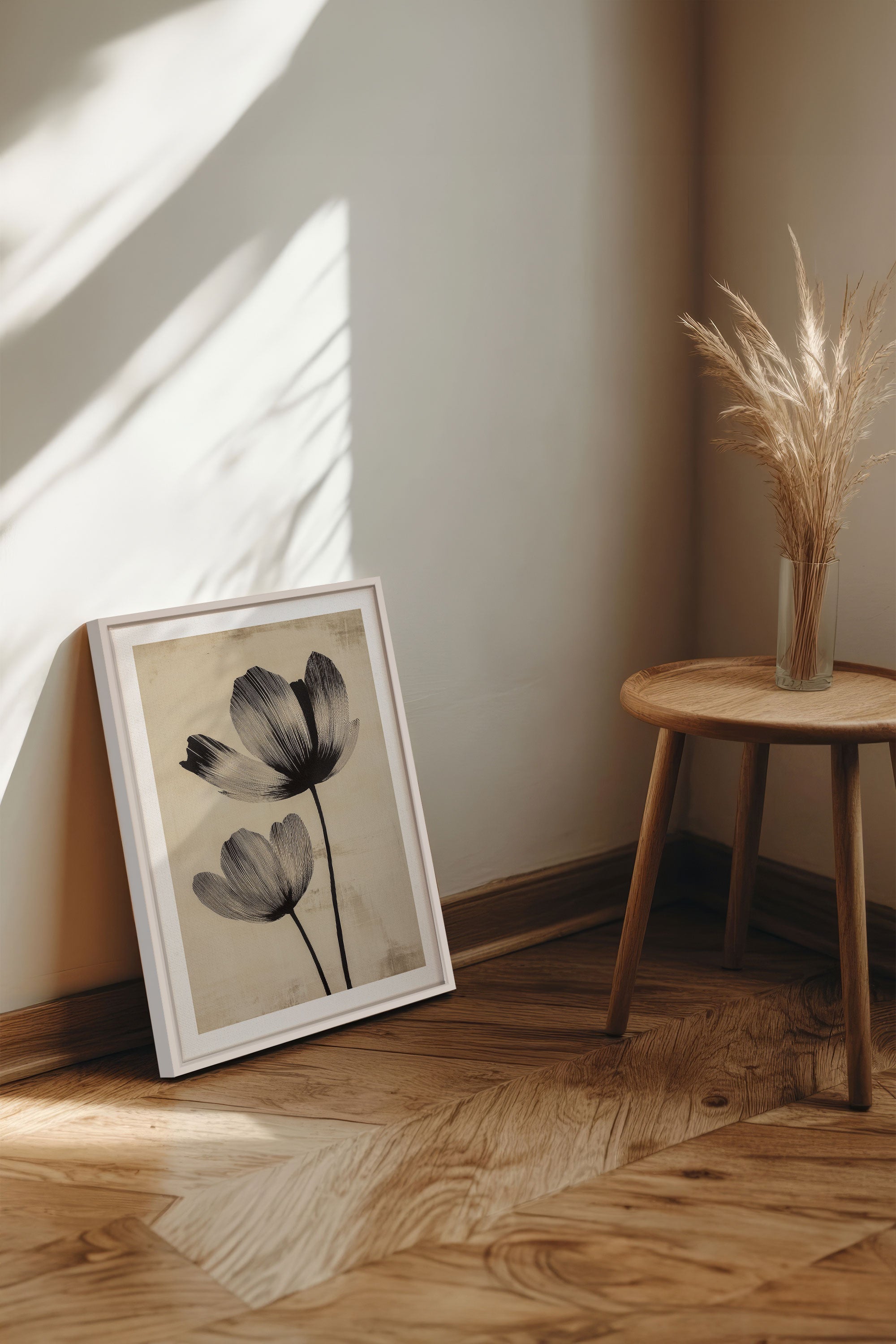 EBONY FLOWERS, Oeuvre sur toile étirée