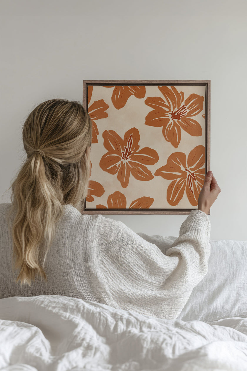 RAYON FLORAL, Oeuvre sur toile étirée