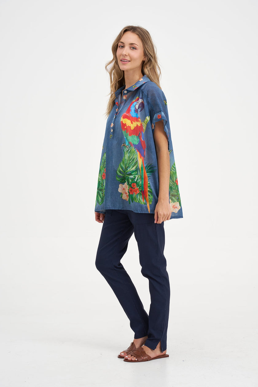 Women's Woven Tunic Top