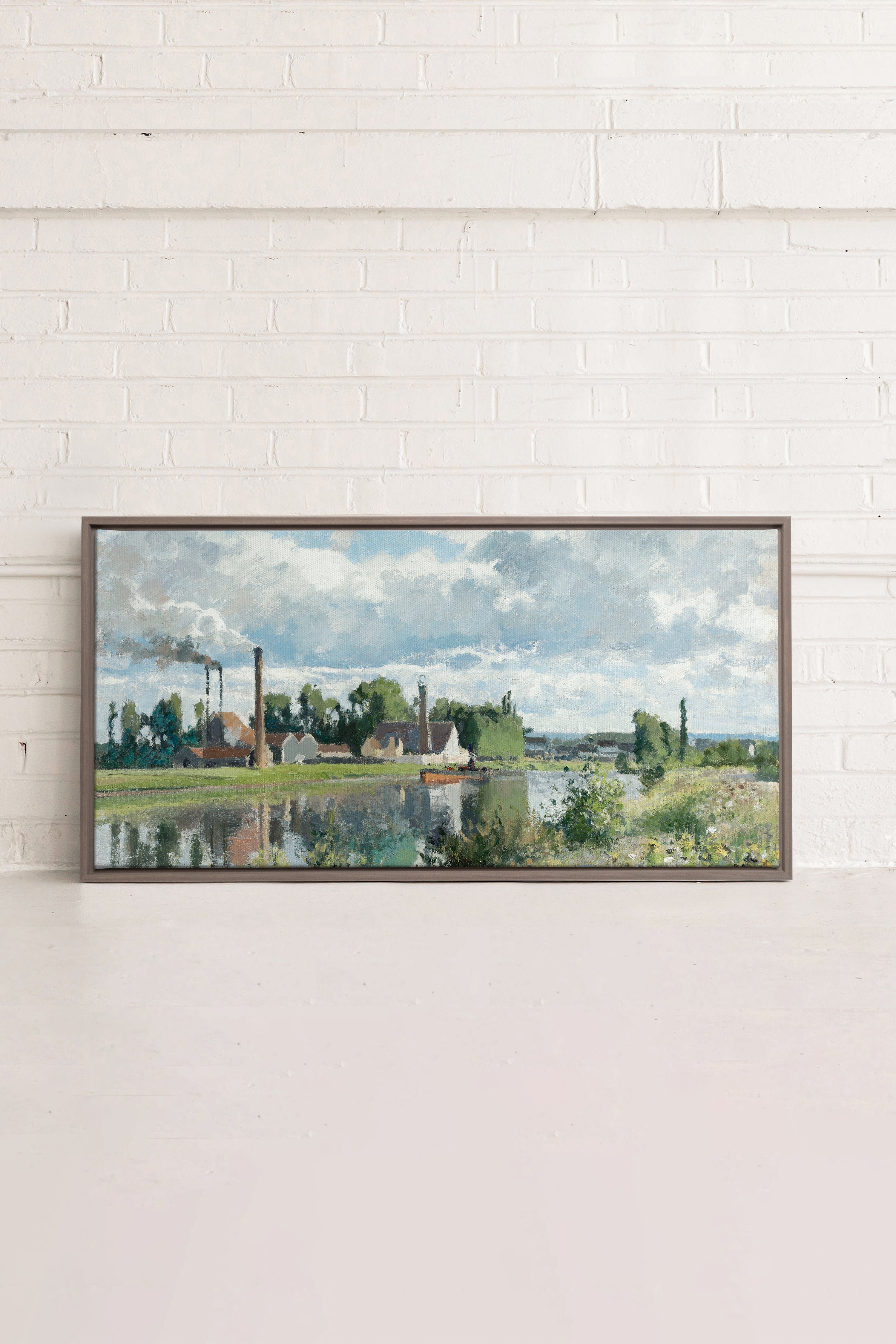 THE RIVER OISE, Oeuvre sur toile étiré